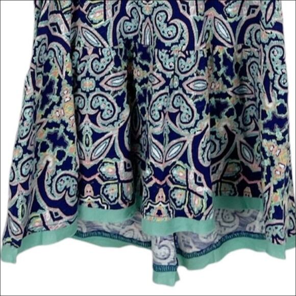 🎁 Anthropologie Meadow Rue Nuria Paisley Print Swing Tank Top Size XS Blue - Picture 5 of 10